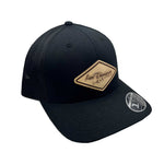 Len Thompson Hat - Flexfit 110 - Black (Leather Patch)