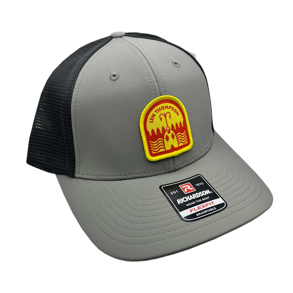 Len Thompson Hat - Yellow & Red Woven Patch - Trucker Hat – Len ...