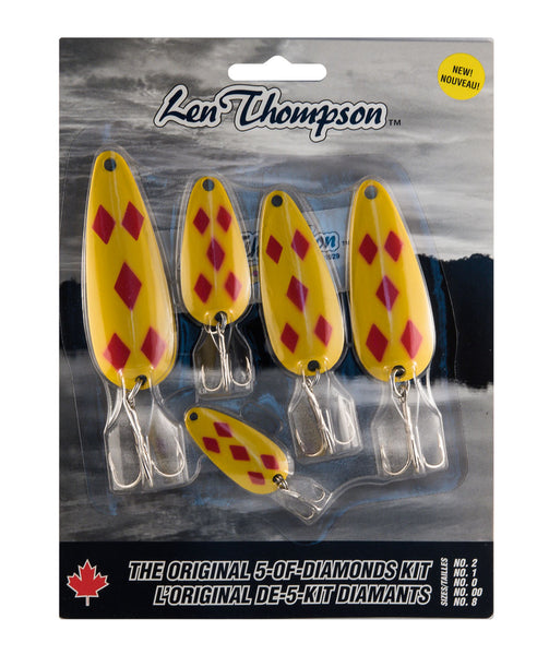 K5 YR - 5pc Yellow & Red Five of Diamonds TM Kit – Len Thompson Lures