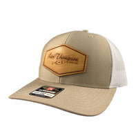 Len Thompson Hat - Leather Patch Trucker (Khaki)